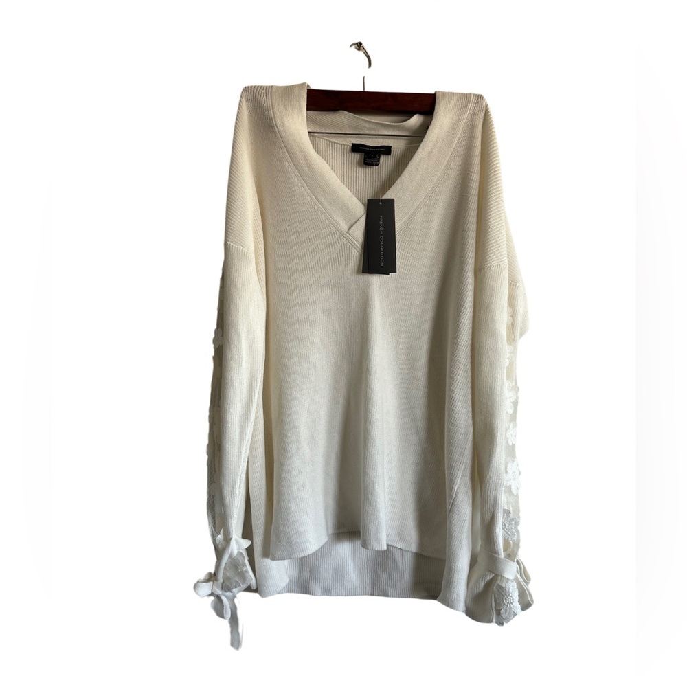 NWT French Connections oversized sweater top in‎ color white  size L
